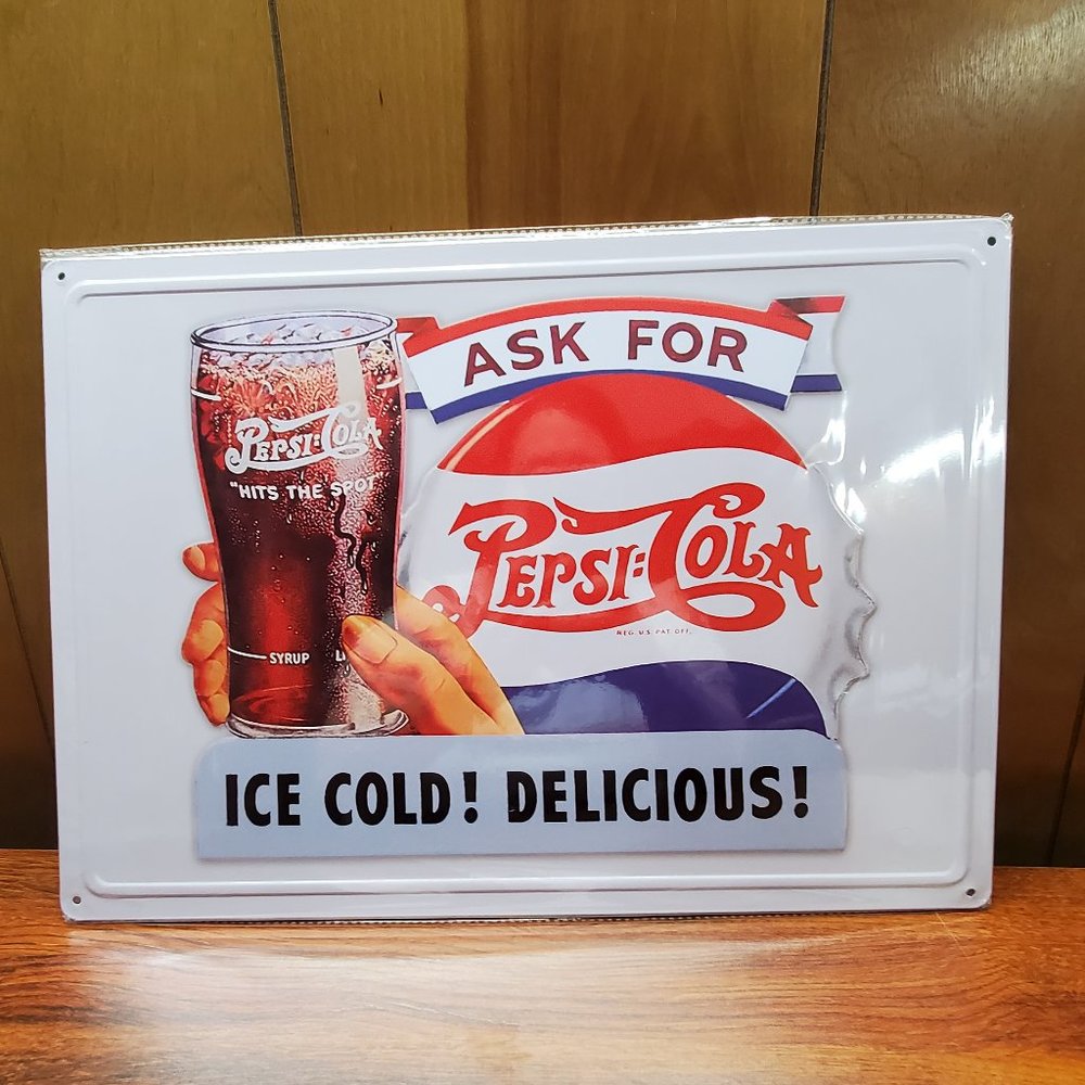 Pepsi tin metal hanging sign